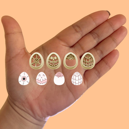 Creepy Easter Egg Pack Clay Cutter, Easter Day Clay Cutter