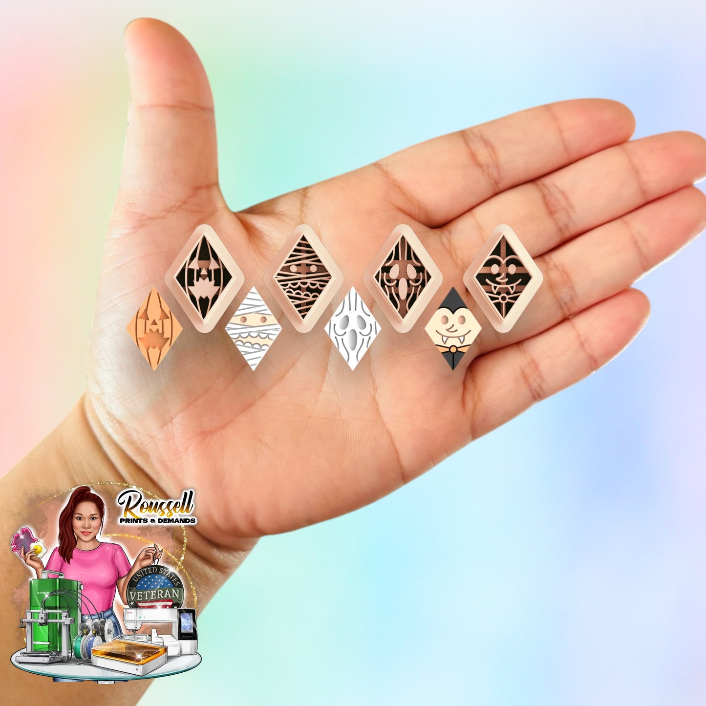 Rhombus Monsters Pack Halloween Clay Cutter | Polymer clay