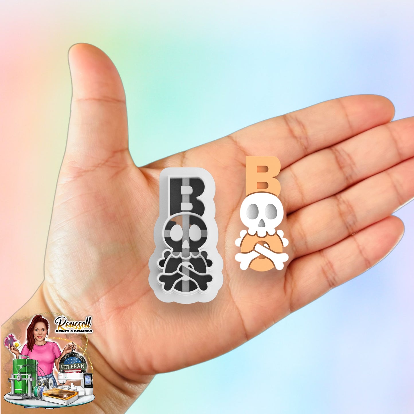 BOO with Skull cutter 3d printed