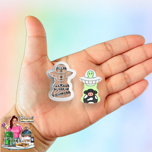 Alien Stealing a Cow cutter 3d printed