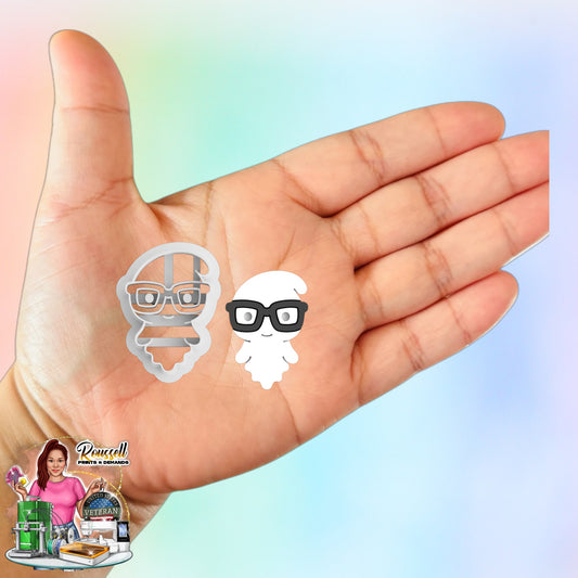 Ghost with Glasses cutter 3d printed