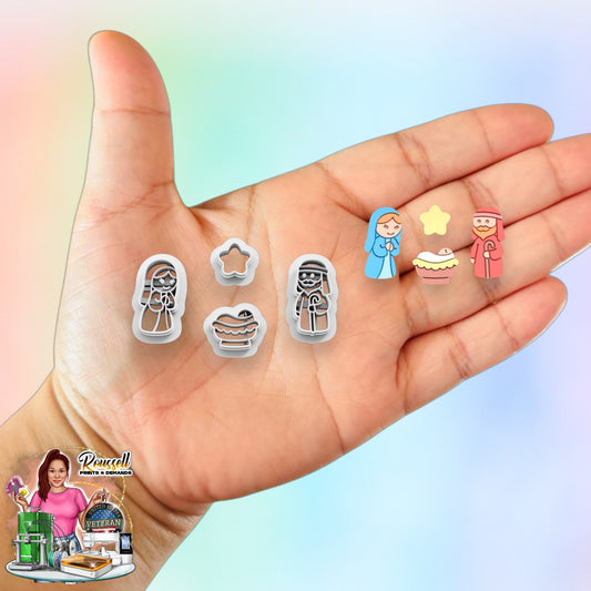 Christmas Nativity Scene Pack Clay Cutter | Polymer clay