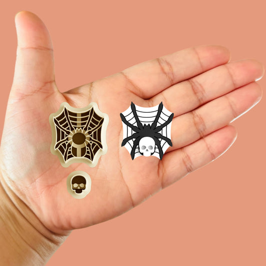 Spider with Skull Halloween Clay Cutter | Polymer clay