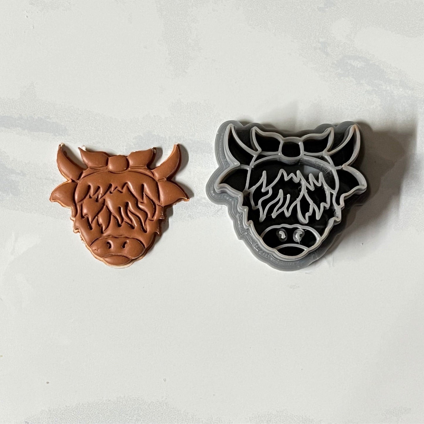 Highland Cow Head, Cutters, Clay Cutters, Cutters for Polymer Clay