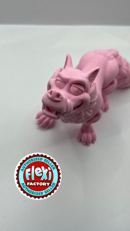 3d Printed Flexi wolf  | Flexi Factory | Paintable | Desk Toy | Fidget Gadget | Pla
