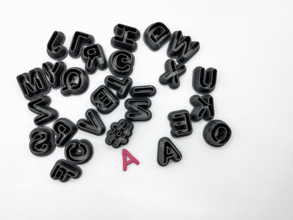 Alphabet polymer clay cutter 13.5 mm