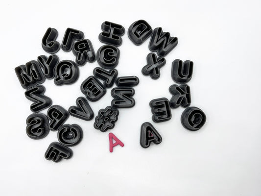 Alphabet polymer clay cutter 13.5 mm