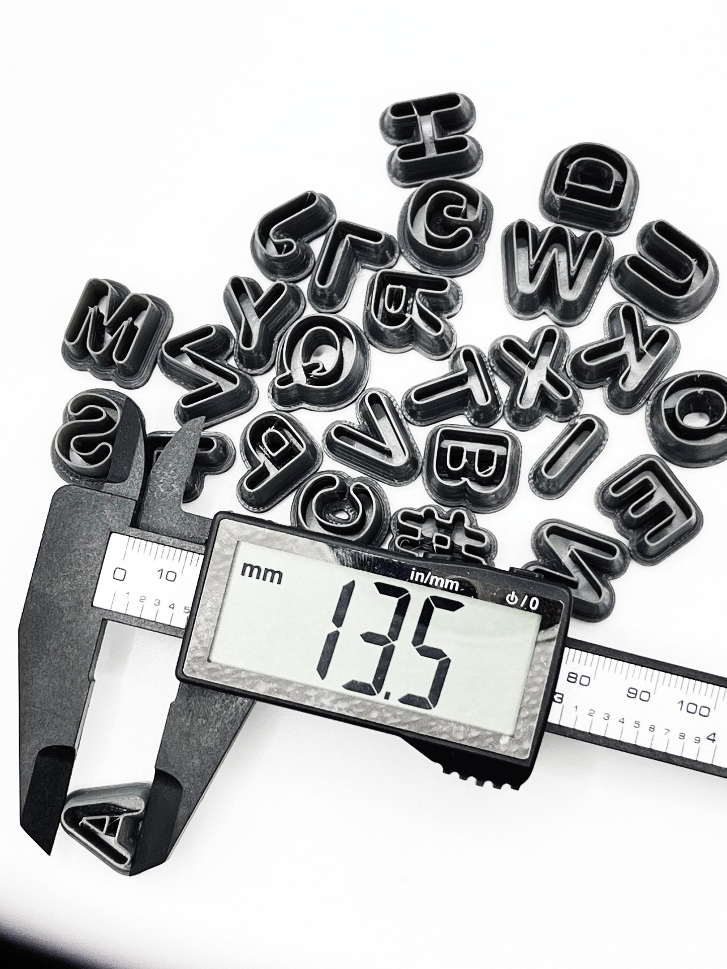 Alphabet polymer clay cutter 13.5 mm