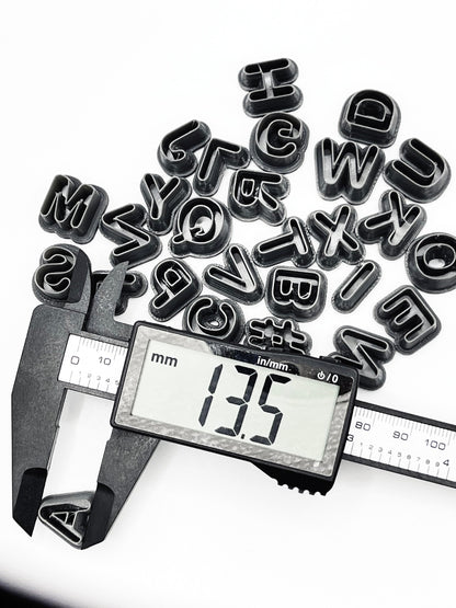 Alphabet polymer clay cutter 13.5 mm