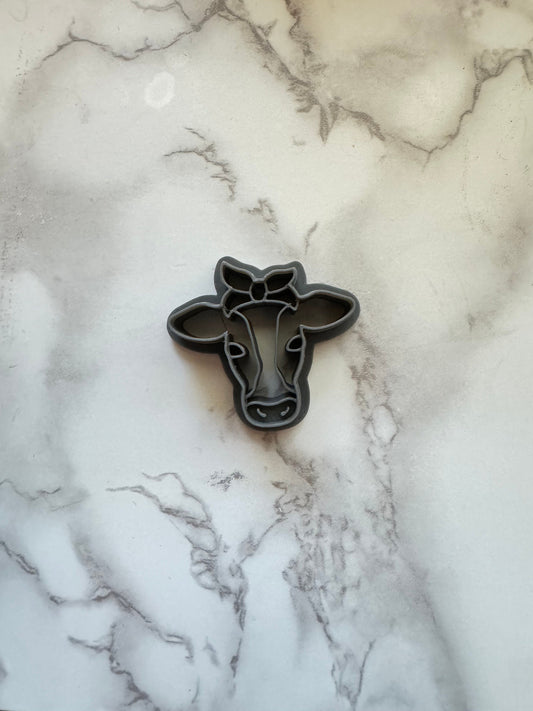 Cow with Headband Polymer Clay Cutter