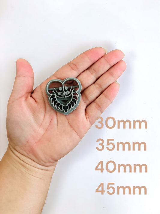 Valentine's Day Loving Skeletons Clay Cutter