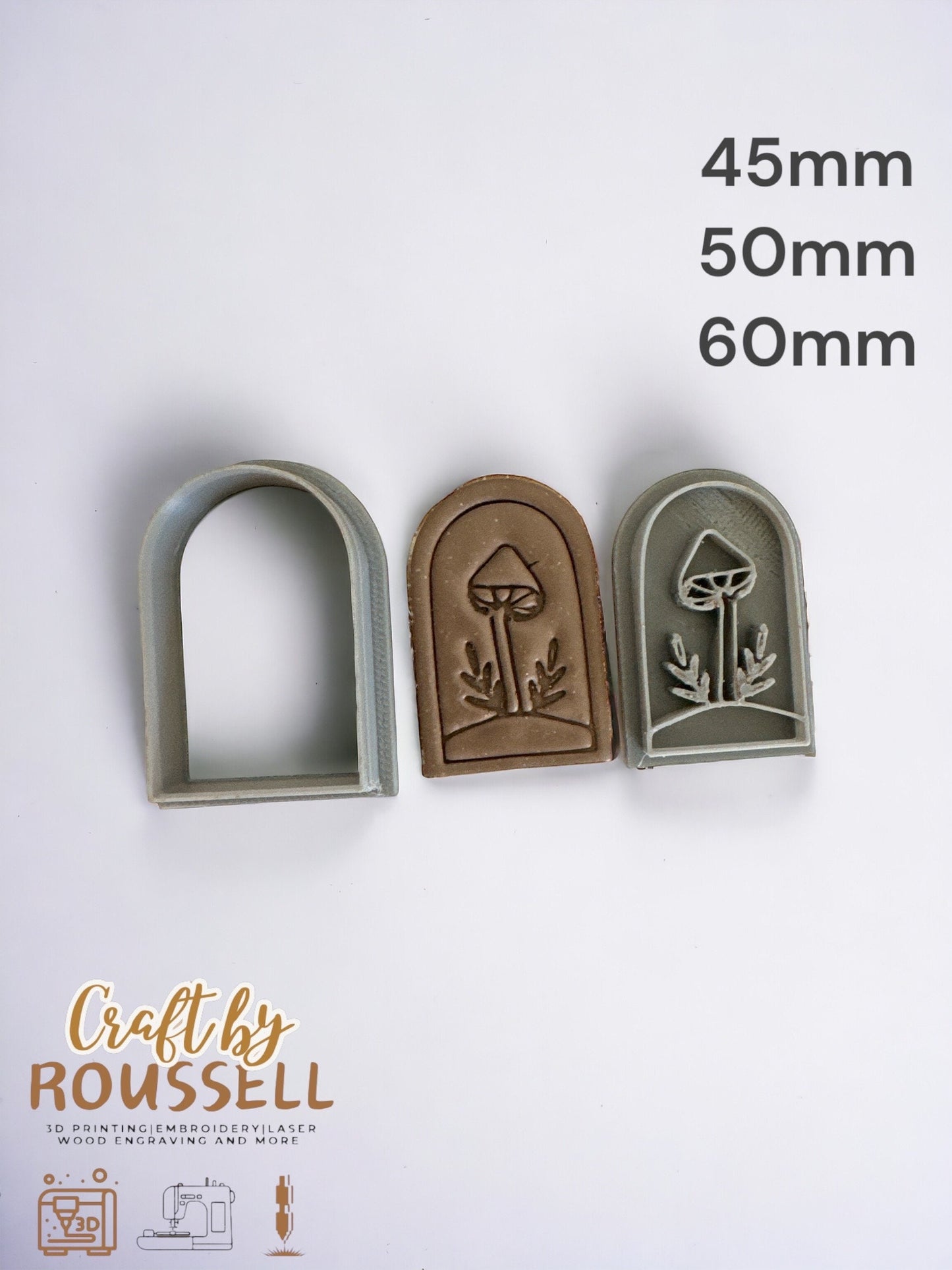 Boho Mushroom stamp  Clay Cutter| Polymerclay cutter | clay cutter | Mushroom  cutter| basic cutter| best seller cutter
