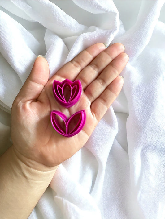 Tulip Flower set  Clay cutter | clay cutter | polymer clay cutter|