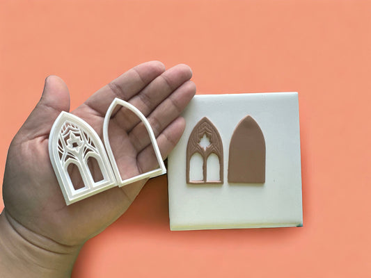 Window 2 Cathedral Polymer clay cutter | Window gothic | Polymer clay cutter | unique clay cutter