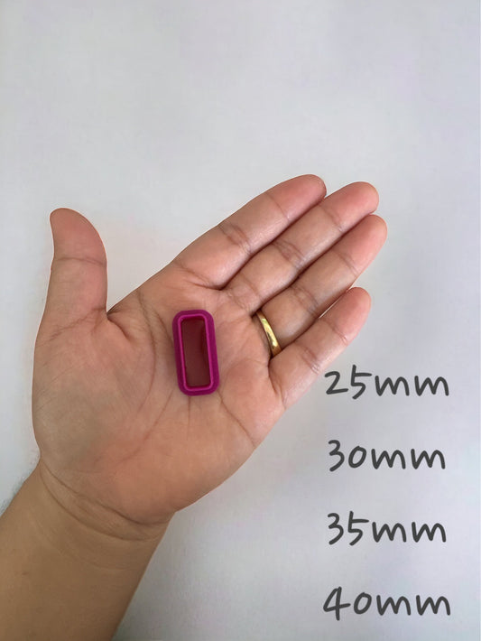 Round Edge Rectangular Huggies Polymer clay Cutter