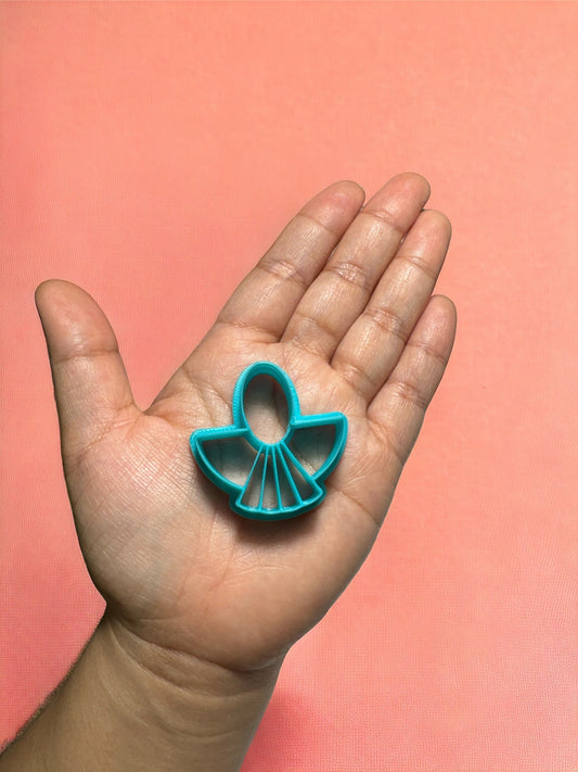 Circle Angel Scalop Polymer clay cutter | Angel scalop clay cutter
