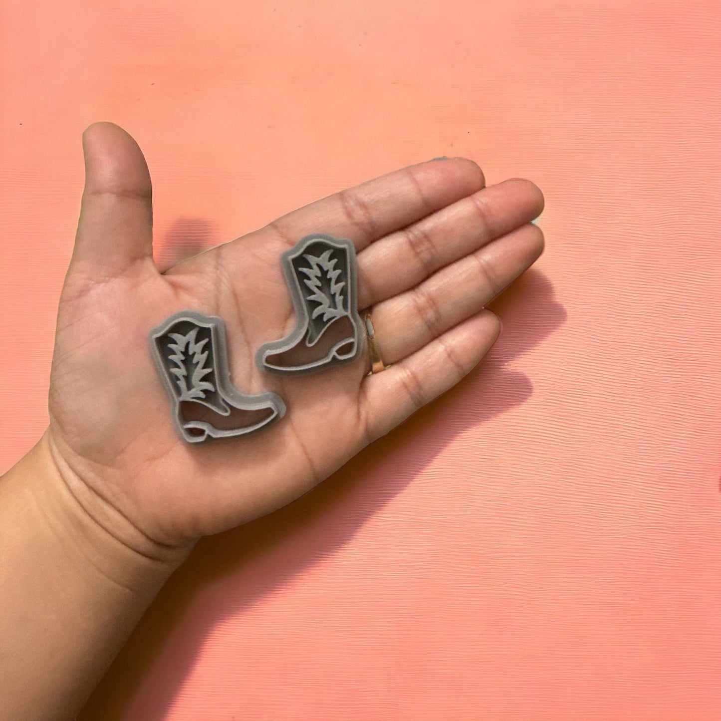Cowboy Boots Clay Cutter, Floral Earring, Spring Clay Cutters, 5 Sizes