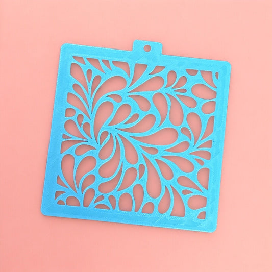 Splash drop Stencil | Stencil polymer clay | Cookie stencil | Art Stencil.