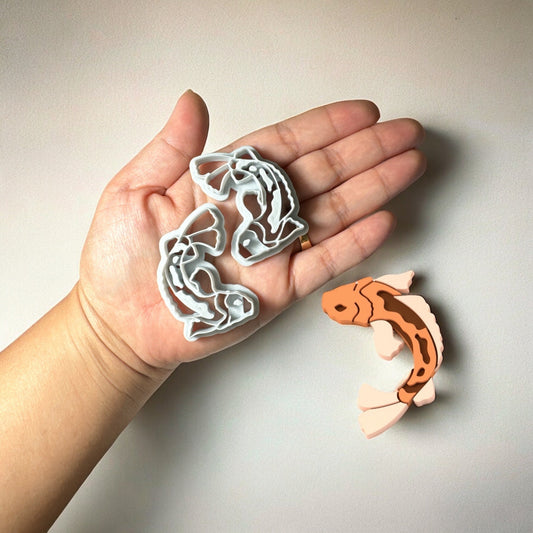 Koi Fish Clay Cutter, Koi Fish Earring, Summer Clay Cutters