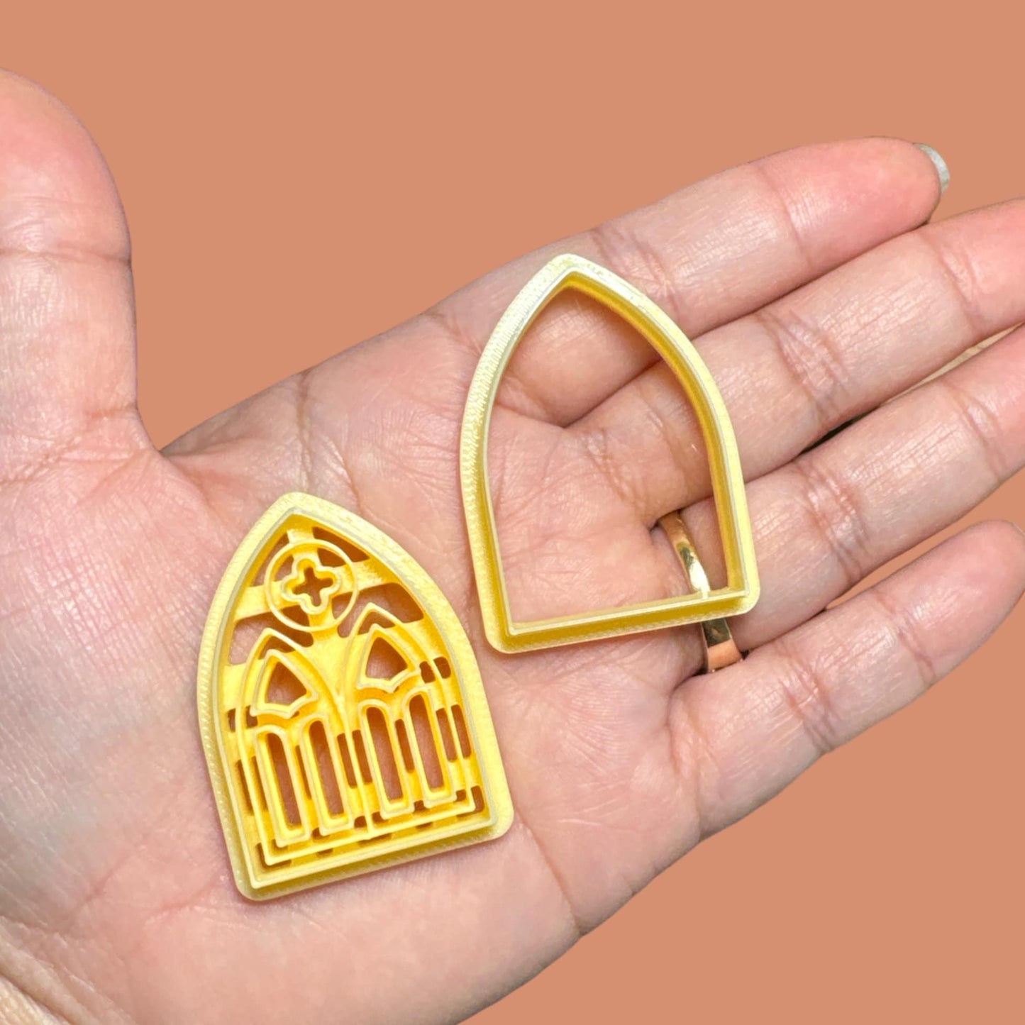 Gothic Frame D Clay Cutter Polymer cutter | Clay Cutter | cathedral clay cutter