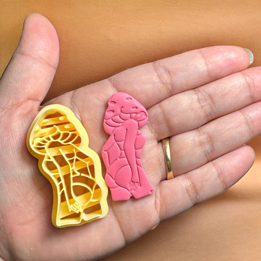 Mushroom woman #1 Bikini Polymer clay cutter | Summer clay cutter