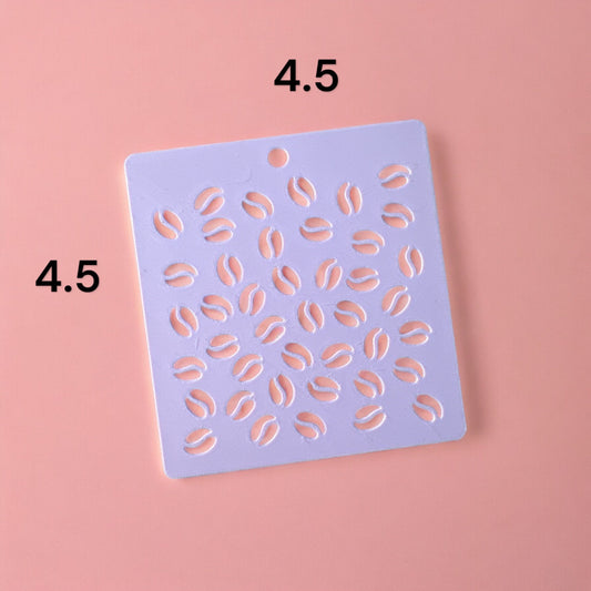coffee bean stencils | Clay stencil | baking stencil