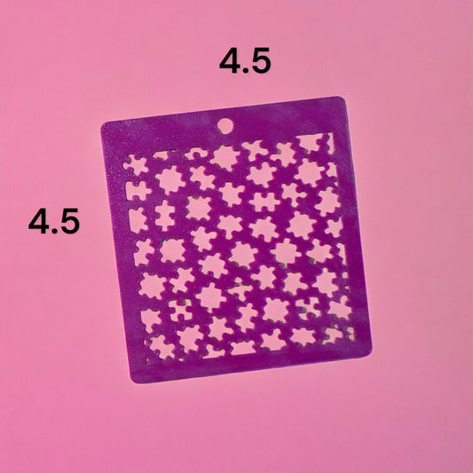 Puzzle B stencil | Clay stencil | baking stencil