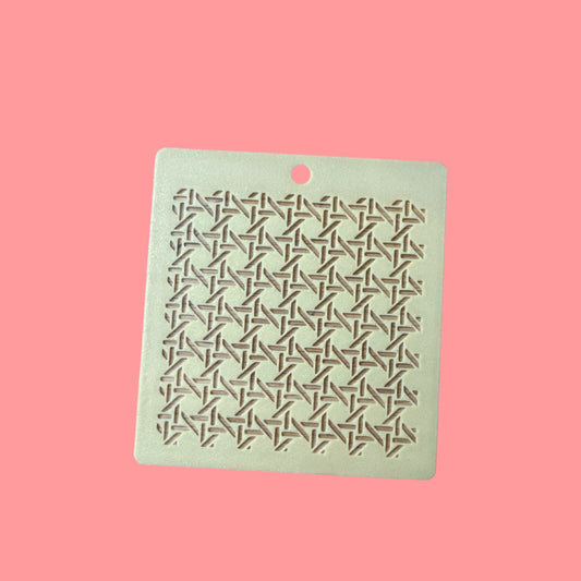 Wicker Rattan A  stencil | Clay stencil | baking stencil