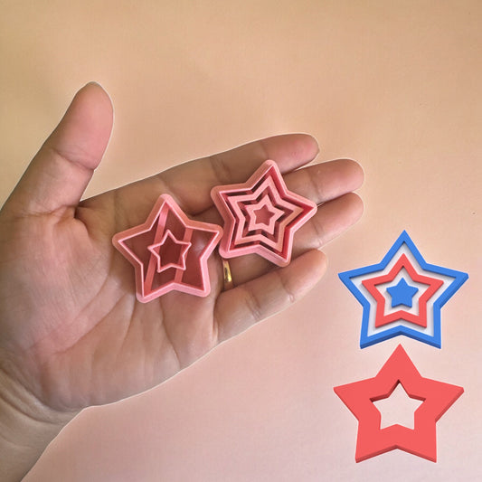 Stars Polymer Clay Cutter, Independence Day, Fourth of July, Basic Clay Cutters