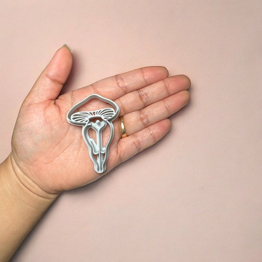 Mushroom feminine body polymer clay cutter