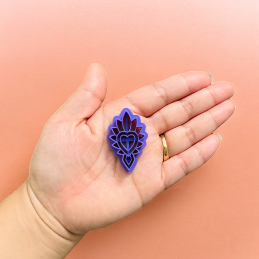 Heart Earring B polymer clay cutter