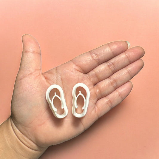 Flip Flop polymer clay cutter Mirrored set