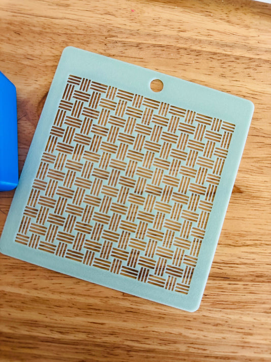 Wicker Rattan B stencil