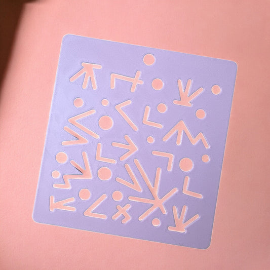 Geometric Shape C Stencil