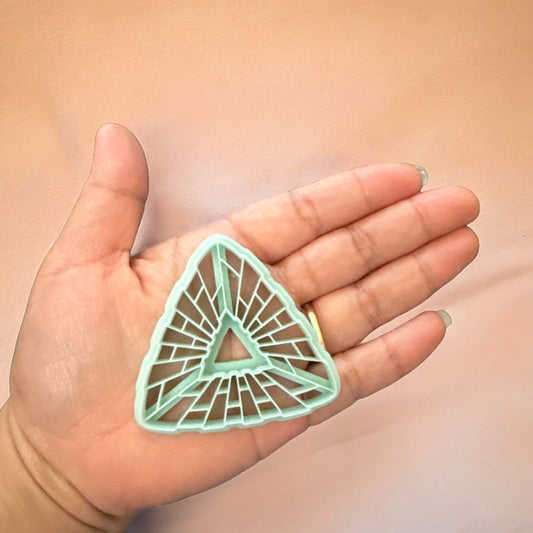 Triangle Rattan Earring clay cutter