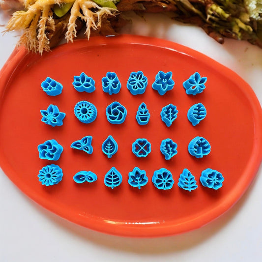 Flower spring polymer clay set | Unique flower | polymer clay flower cutter set