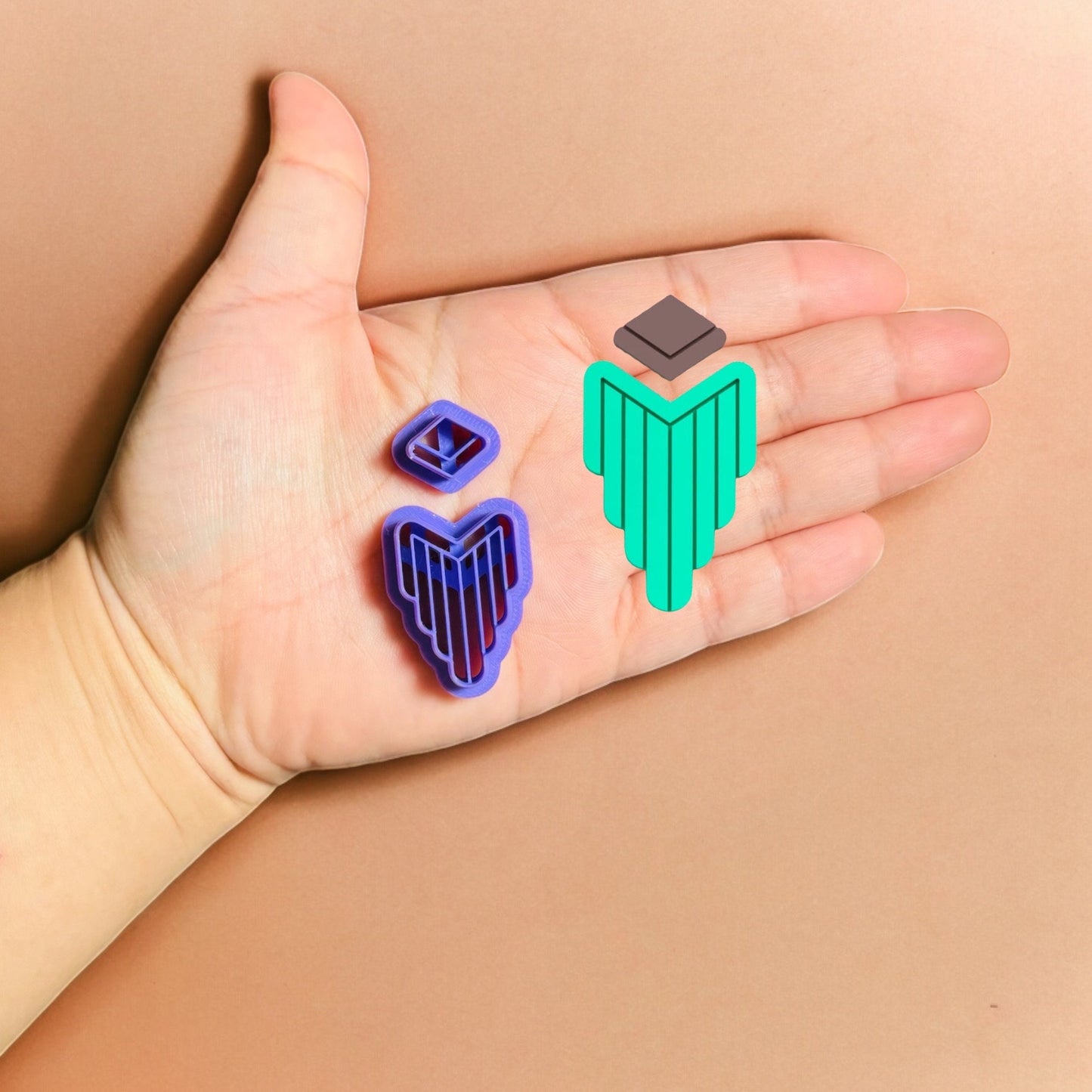 Macrame Earring D Clay Cutter, Earring Clay Cutter