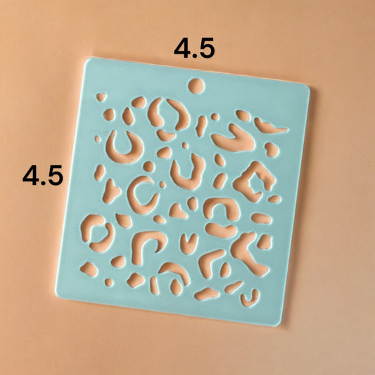Leopard stencil | Clay stencil | baking stencil