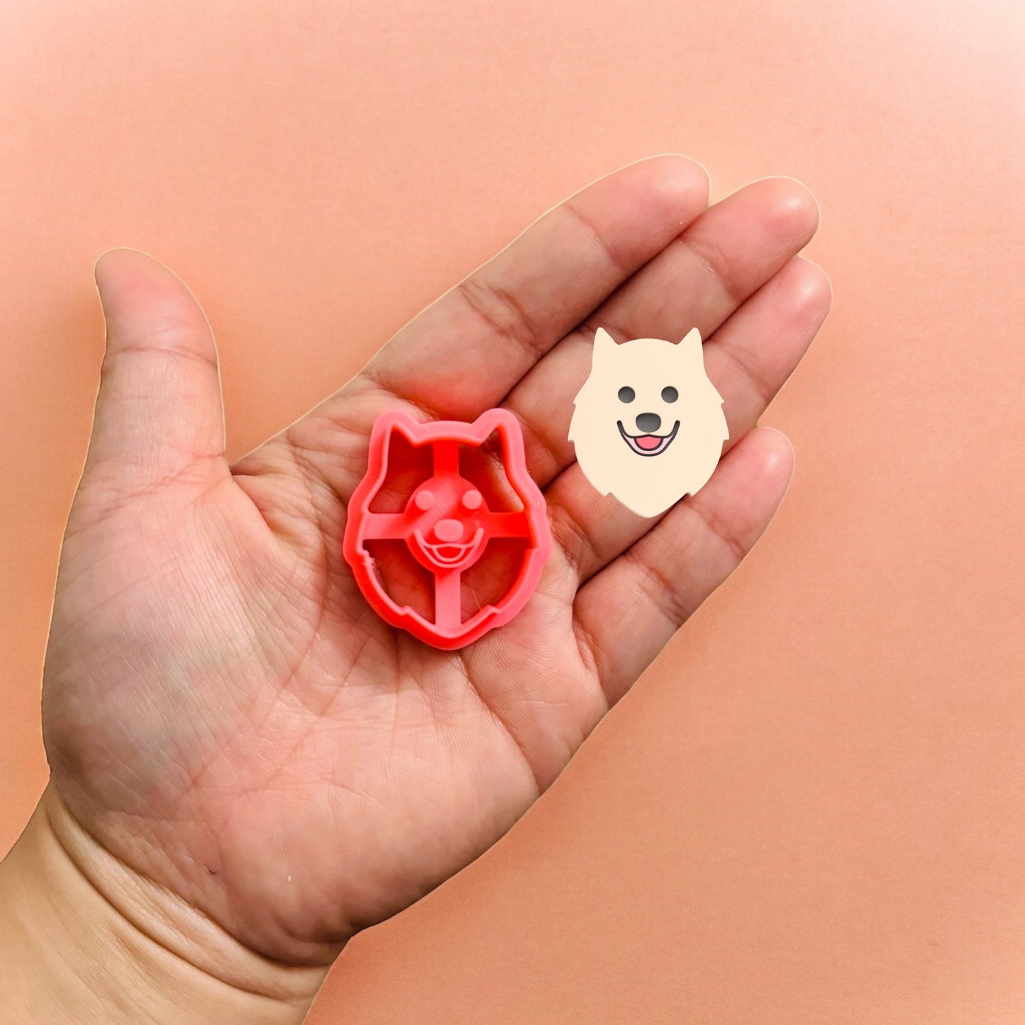 Pomeranian Dog C  Clay Cutter, Dog Clay Cutter, Dog Face, Animal Clay Cutters