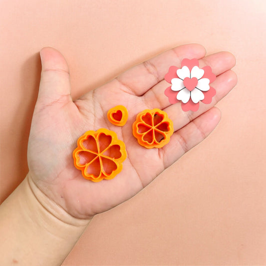 Flower of Love Clay Cutter, Valentine's Day Clay Cutter