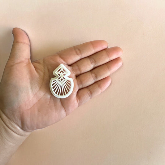 Raffia Earring C polymer clay cutter | Unique clay Cutter