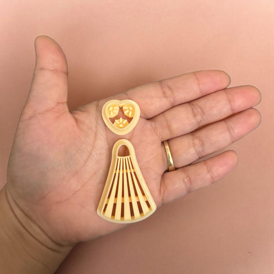 Ceramic Azulejo-Style Earring U Polymer Clay Cutter | Unique Clay Cutter