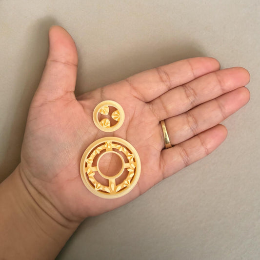 Ceramic Azulejo-Style Earring H Polymer clay Cutter