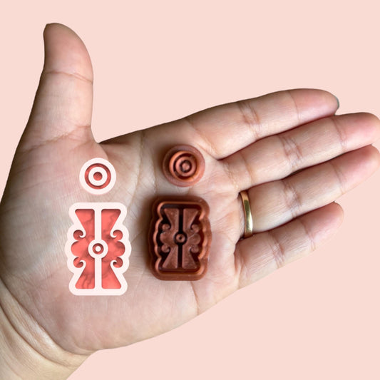 Aztec-Style Earring A Clay Cutter