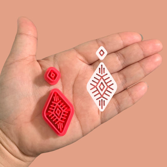 Aztec-Style Earring Q Clay Cutter