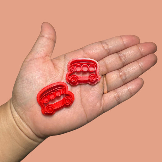 School Bus  mirrored set    Clay cutter Polymer clay cutter
