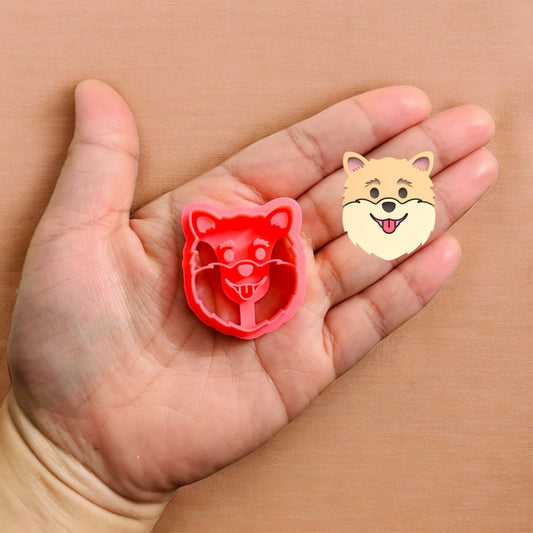 Pomeranian Dog D Clay Cutter, Dog Clay Cutter, Dog Face, Animal Clay Cutters