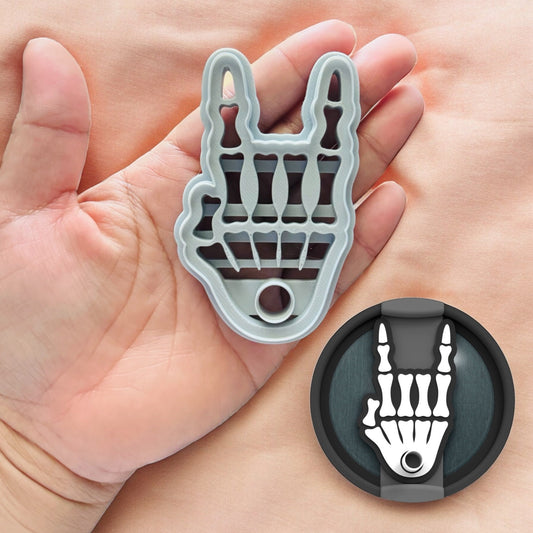Skeleton Hand  Tumbler topper Clay Cutter