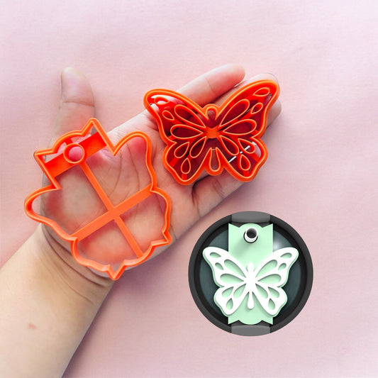 Butterfly Tumbler topper cutter | butterfly clay cutter