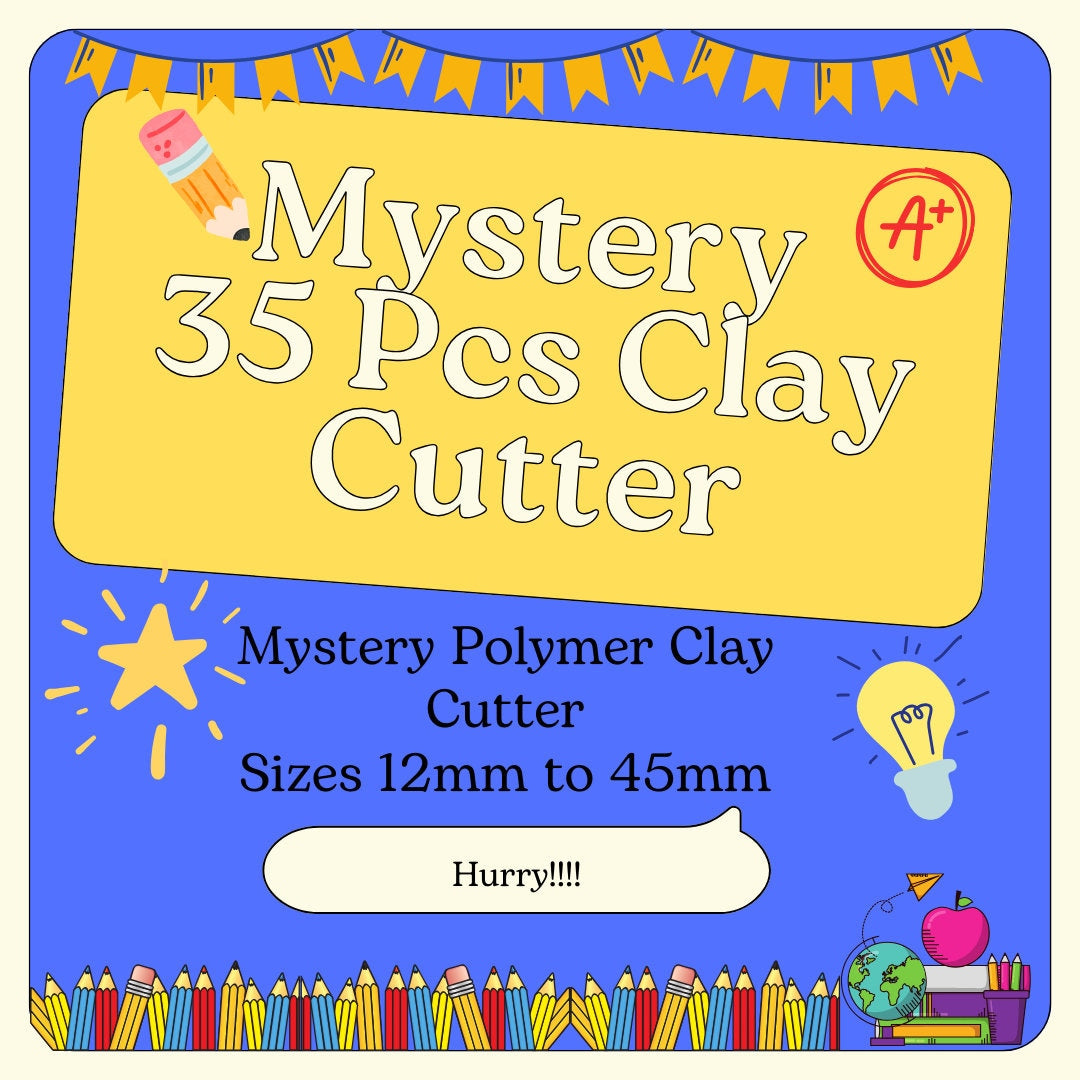 BACK TO SCHOOL Clay Cutter Mystery box of 35pcs